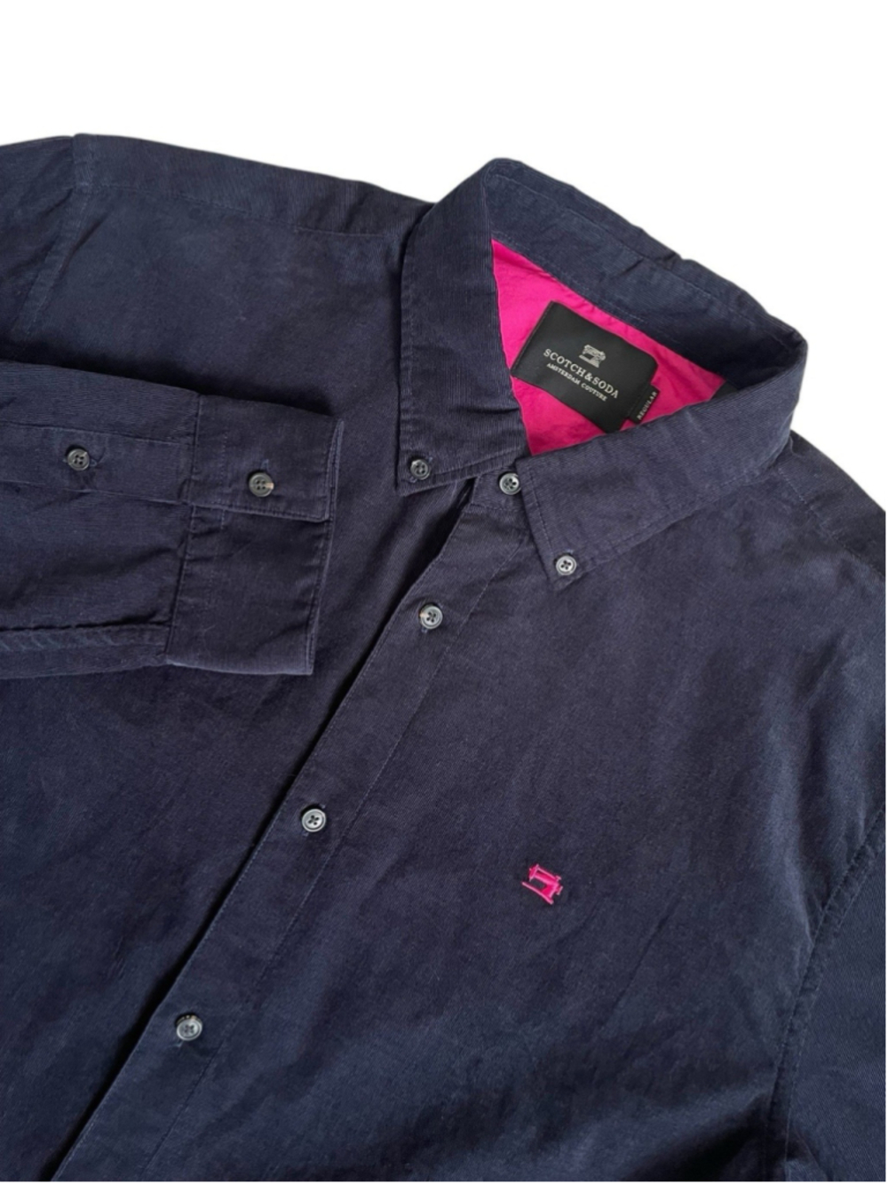 NWT Scotch & Soda Corduroy Shirt Mens XL Dark Navy Dugger’s Sport Button Down